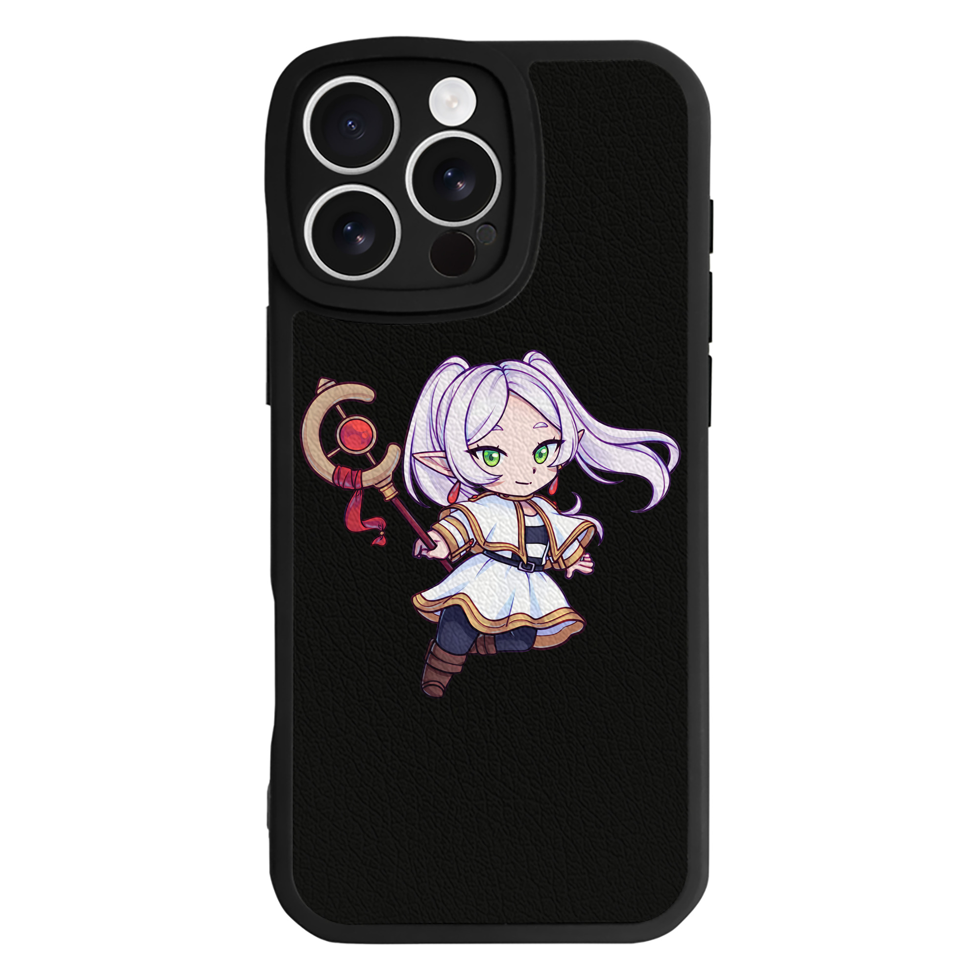 （画像用） 葬送のフリーレン Frieren 【iPhone 16シリーズ対応】シリコンスマホケース（レザー調） 材質：シリコン